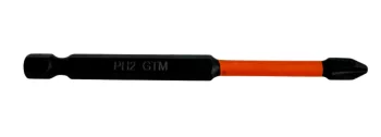 Биты ударные длинные GTM Impact PH2, 90мм, сталь S2, 2 шт