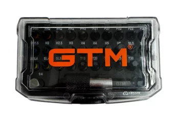 Набір біт GTM, 25 мм, 32шт, з бітотримачем 1/4" та адаптером 1/4" (60 мм)