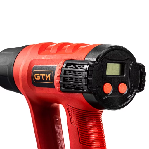 Строительный фен GTM HG2000EM, 2000 Вт, LCD-дисплей.