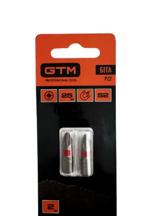 Біти GTM PZ2, 25 мм, зі сталі S2, 2 шт