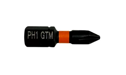 Бита ударная GTM PH1, 25 мм, из стали S2, 20 шт