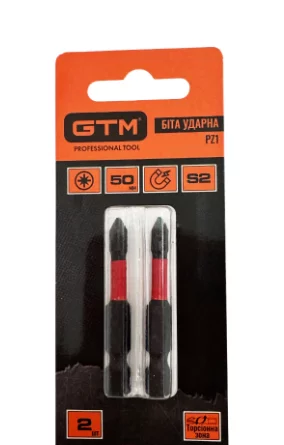 Біта ударна GTM PZ1, 50 мм, зі сталі S2, 2 шт