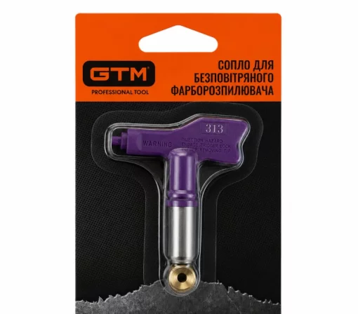 Сопло GTM 313 для безповітряного фарборозпилювача ASG-1500/710, 0,013", факел 150 мм