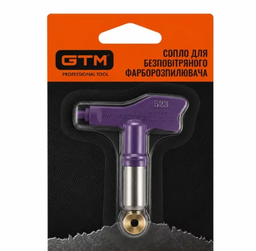 Сопло GTM 523 для безповітряного фарборозпилювача ASG-2600/1500BL, 0,023", факел 250 мм