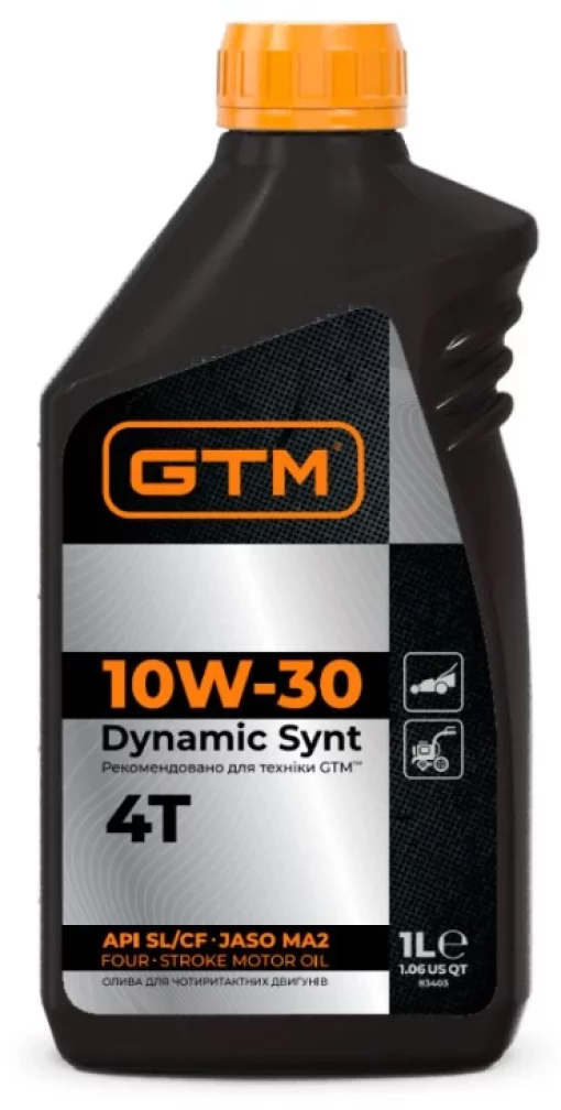 Мастило GTM Dynamic Synt 10W-30 для 4-х тактних двигунів